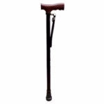 Livingstone Walking Stick or Cane, Adjustable, 70.5-93cm Height, Withstand up to 100kg, Aluminium, Adult, Black, Each