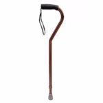 Livingstone Walking Stick or Cane, Swan Neck, Adjustable, 78-100cm Height, Aluminium, Bronze, Each